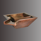 Square Copper Fire and Water Bowl